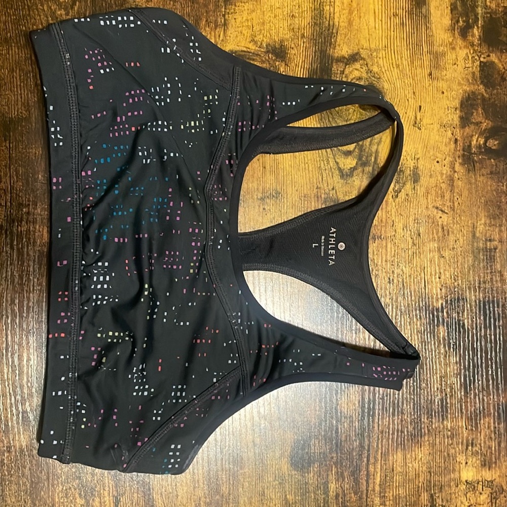 Athleta medium support sports bra- size Large